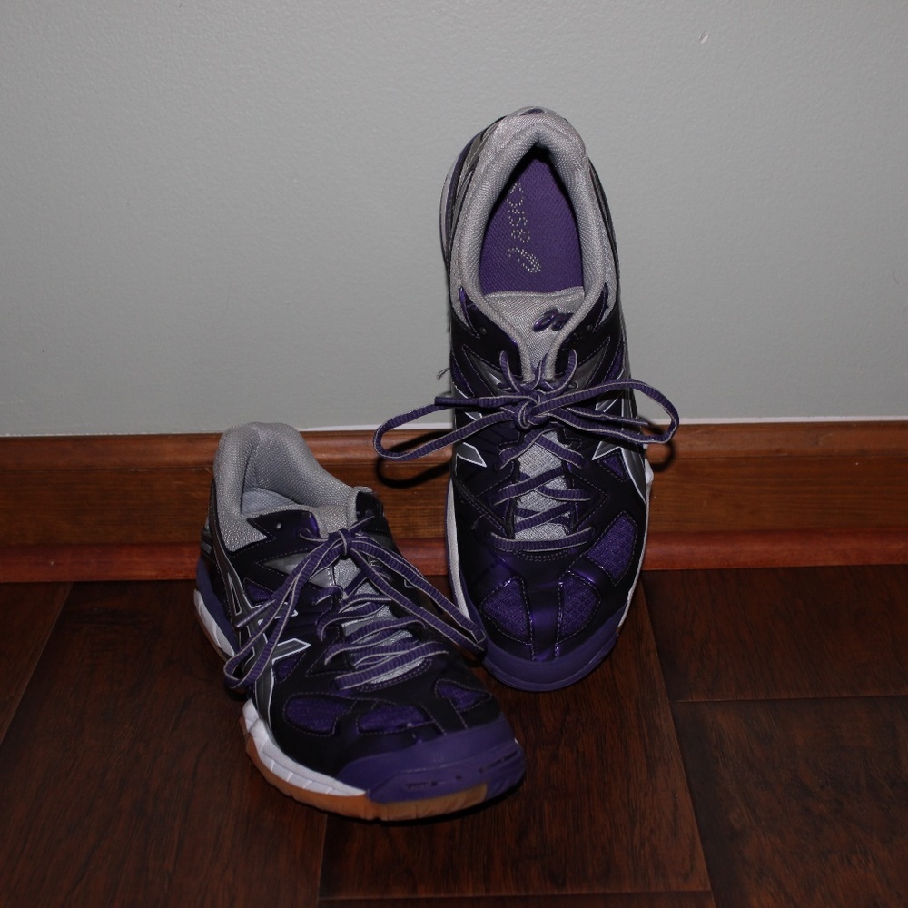 Purple Asics Volleyball Shoes